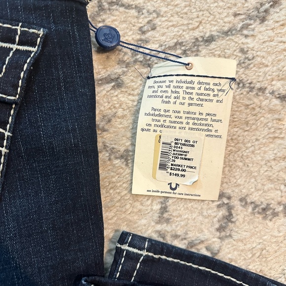 ‼️SOLD‼️NWT✅ True Religion blue jeans 👖💙 - Picture 5 of 5